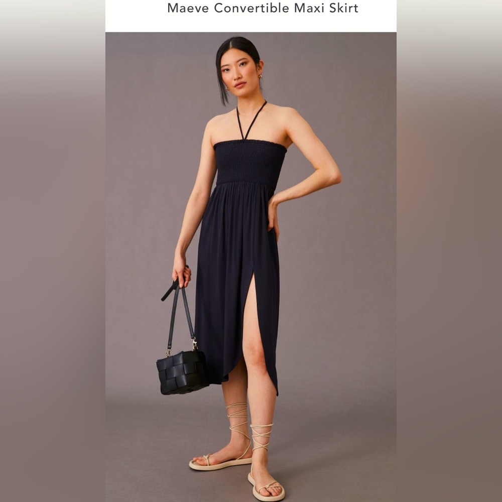 NWOT Maeve black Convertible Maxi Skirt/dress Sz M